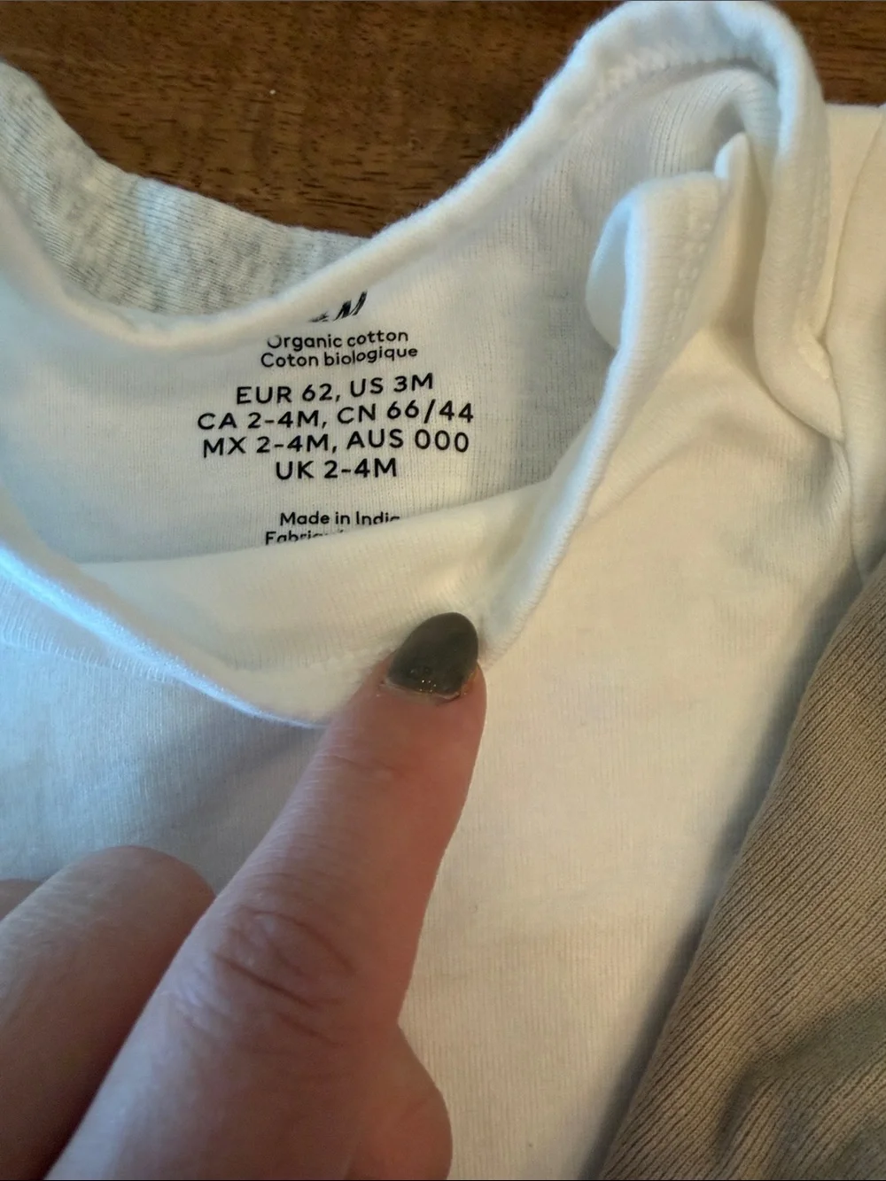 H&M Infant Baby Short-Sleeve Bodysuit Set - White, Gray, Tan